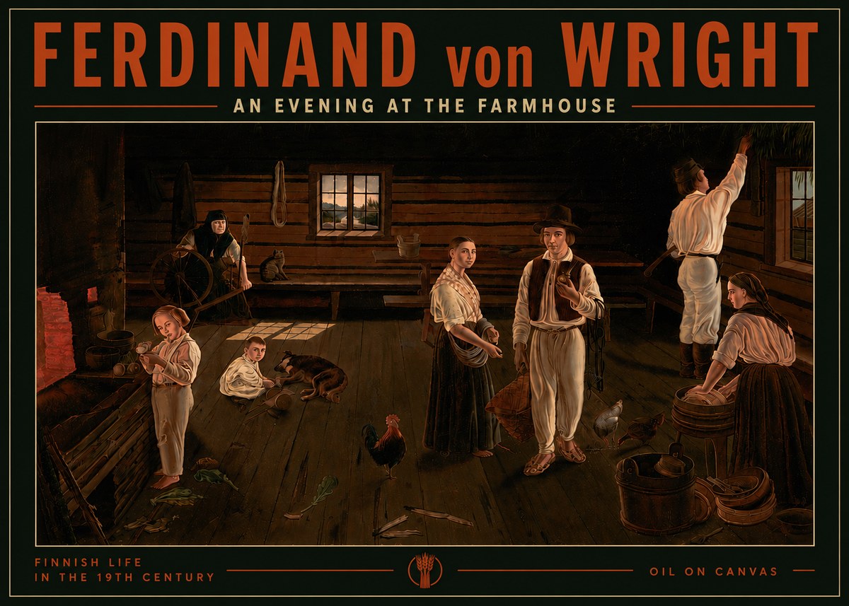 Ferdinand von Wright An Evening at the Farmhouse No5 - Juliste