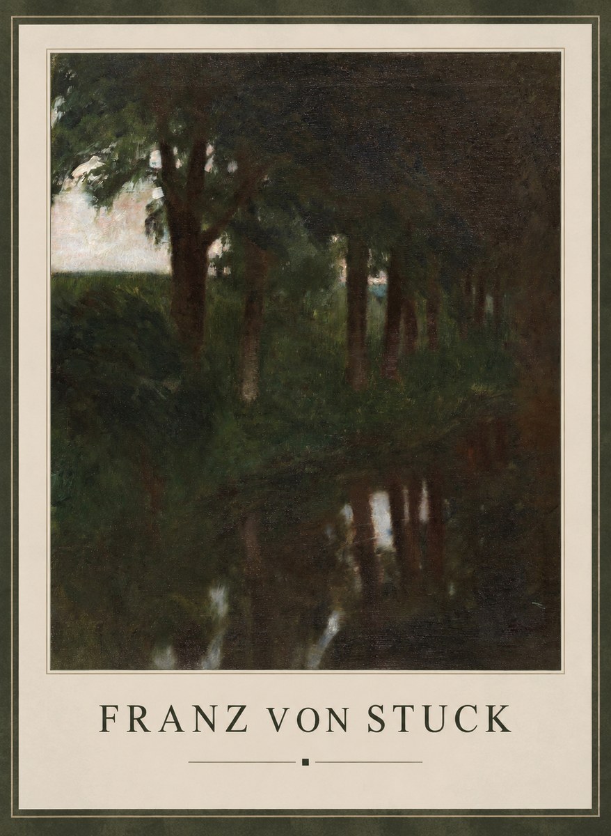 Franz von Stuck Woodland Reflections No1 - Juliste