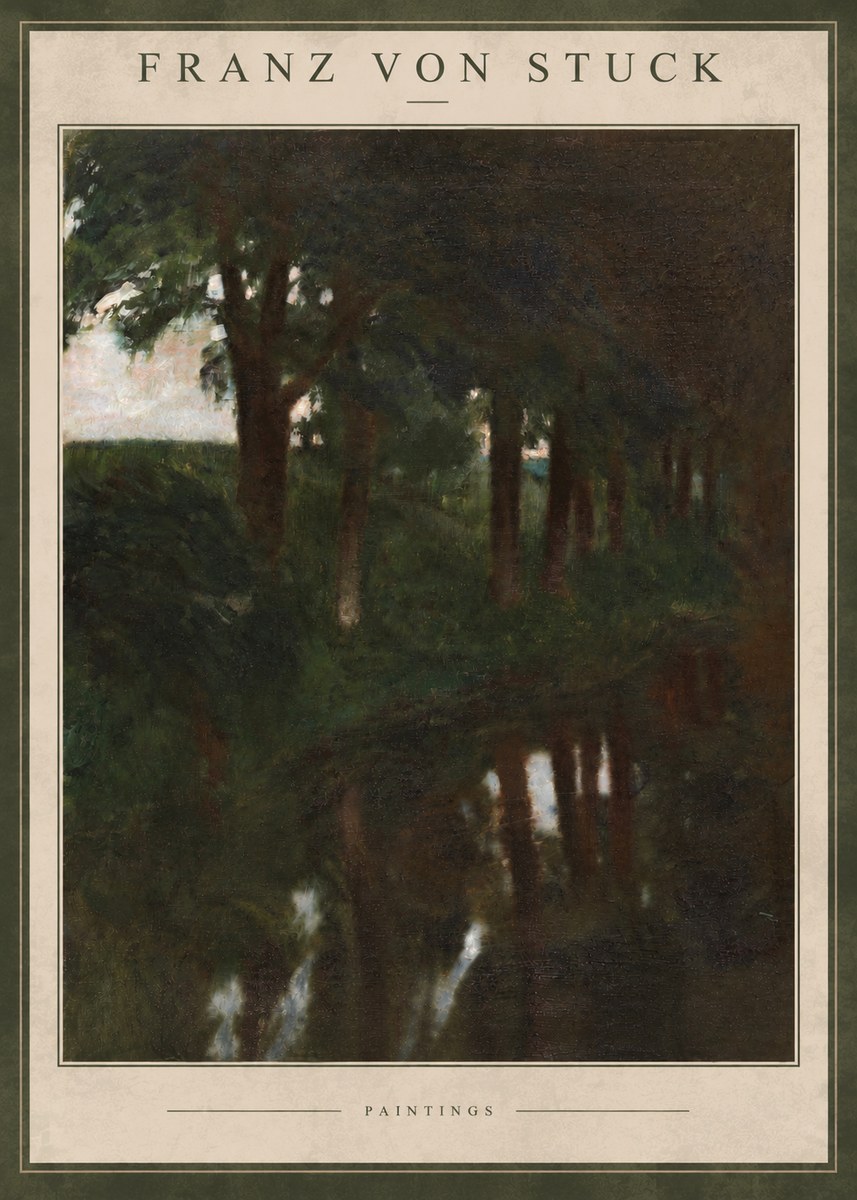 Franz von Stuck Woodland Reflections No4 - Juliste