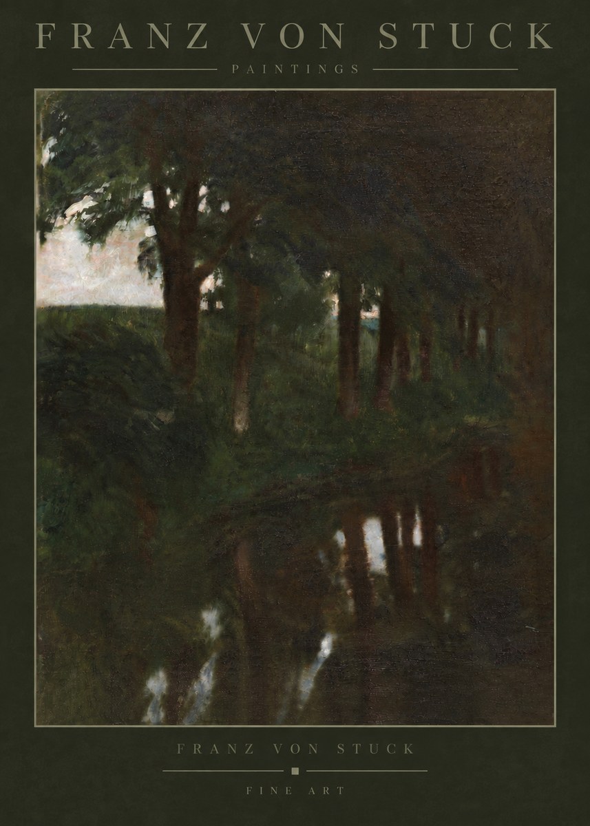 Franz von Stuck Woodland Reflections No5 - Juliste