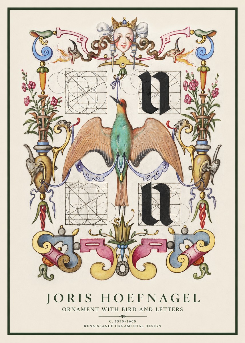 Joris Hoefnagel Grotesque Ornament No6 - Juliste