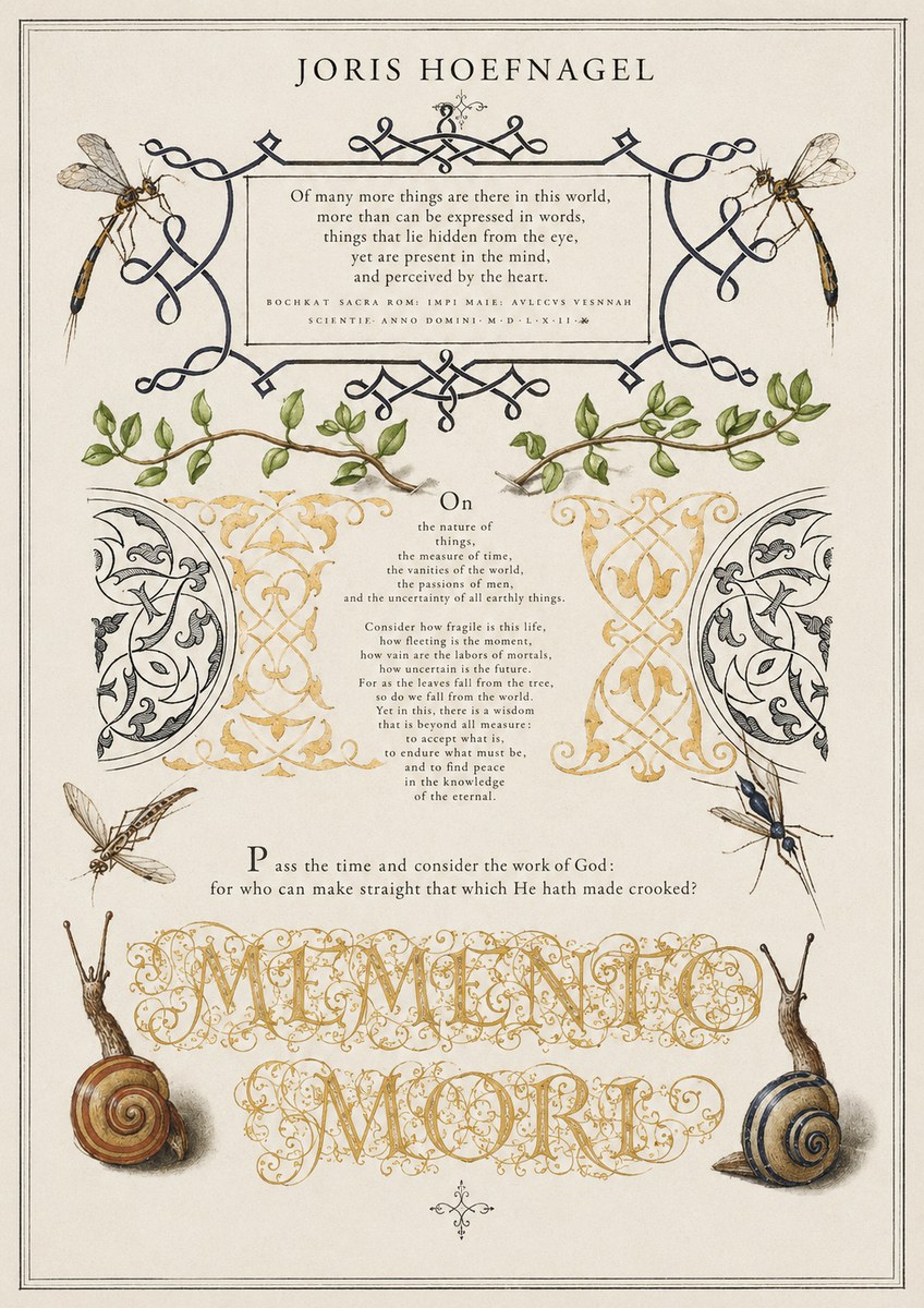 Joris Hoefnagel Memento Mori No1 - Juliste