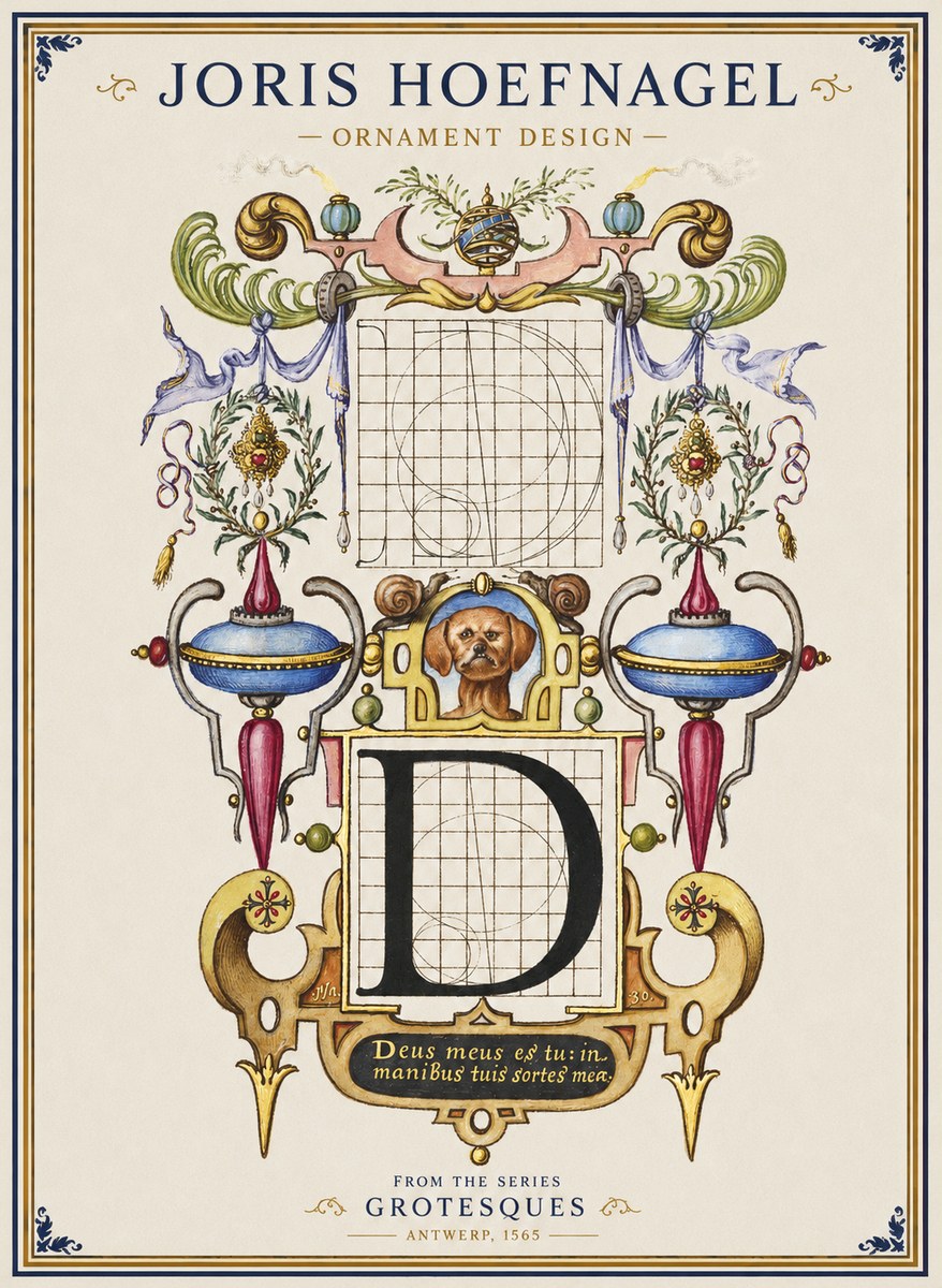 Joris Hoefnagel Illuminated Initial 'D' No2 - Juliste