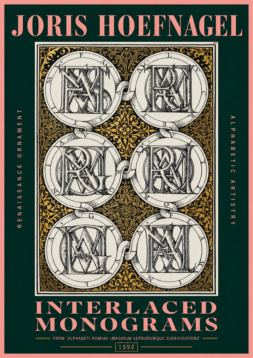 Joris Hoefnagel Interlaced Monograms No2 - Juliste