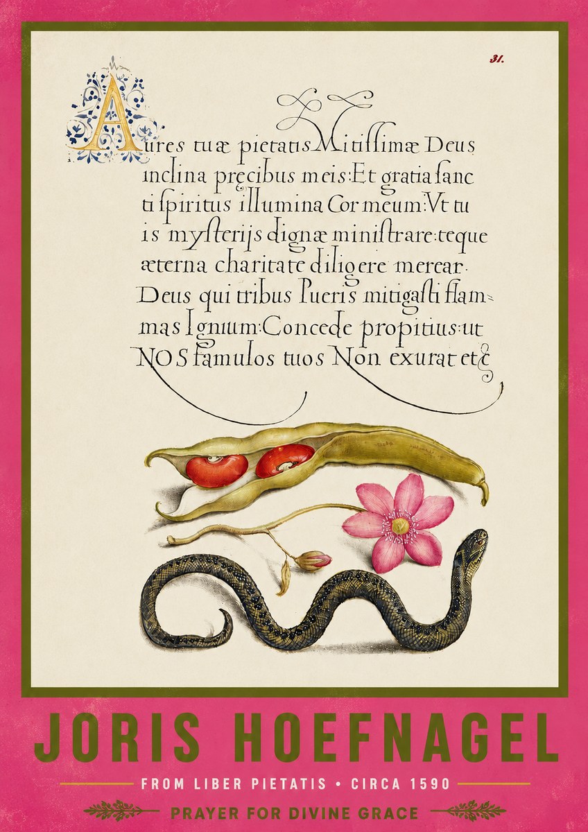 Joris Hoefnagel Prayer for Divine Grace No4 - Juliste