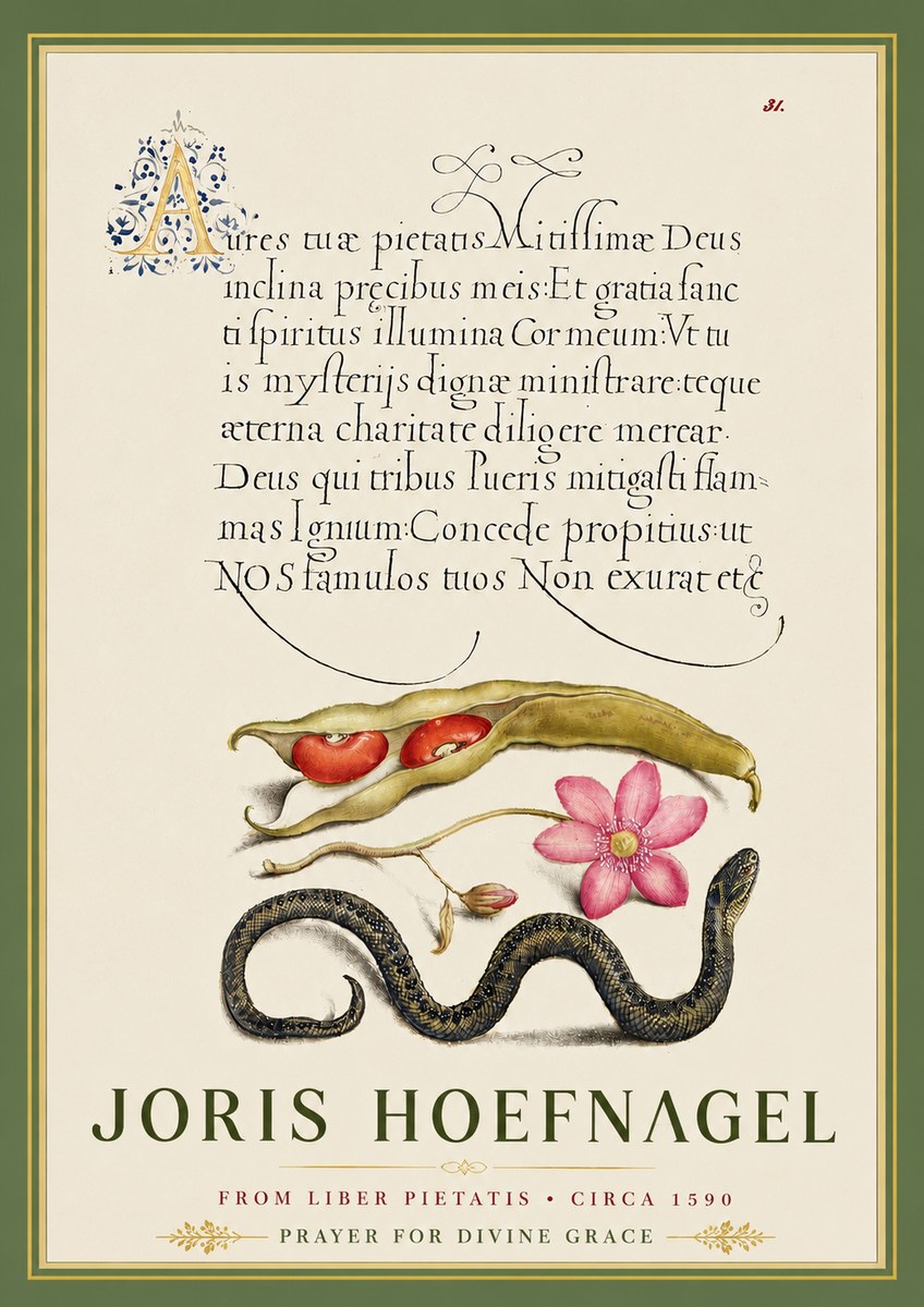 Joris Hoefnagel Prayer for Divine Grace No5 - Juliste