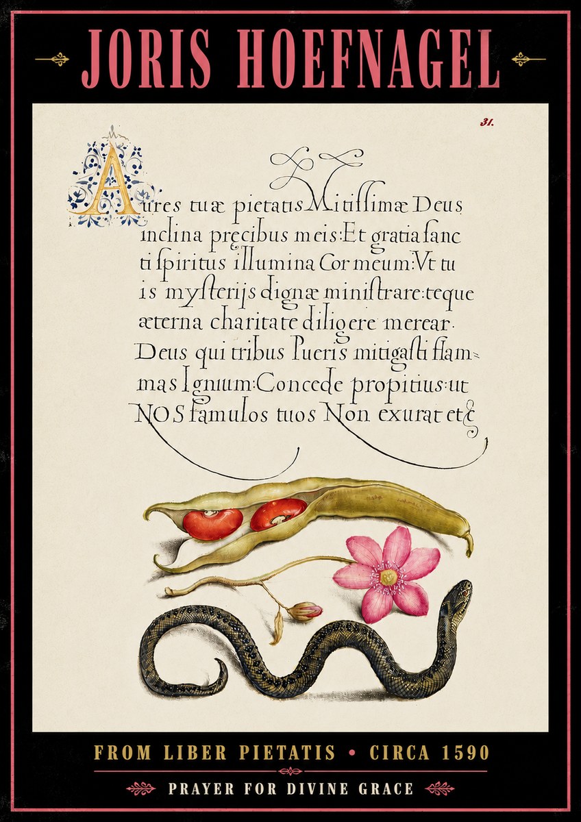 Joris Hoefnagel Prayer for Divine Grace No6 - Juliste