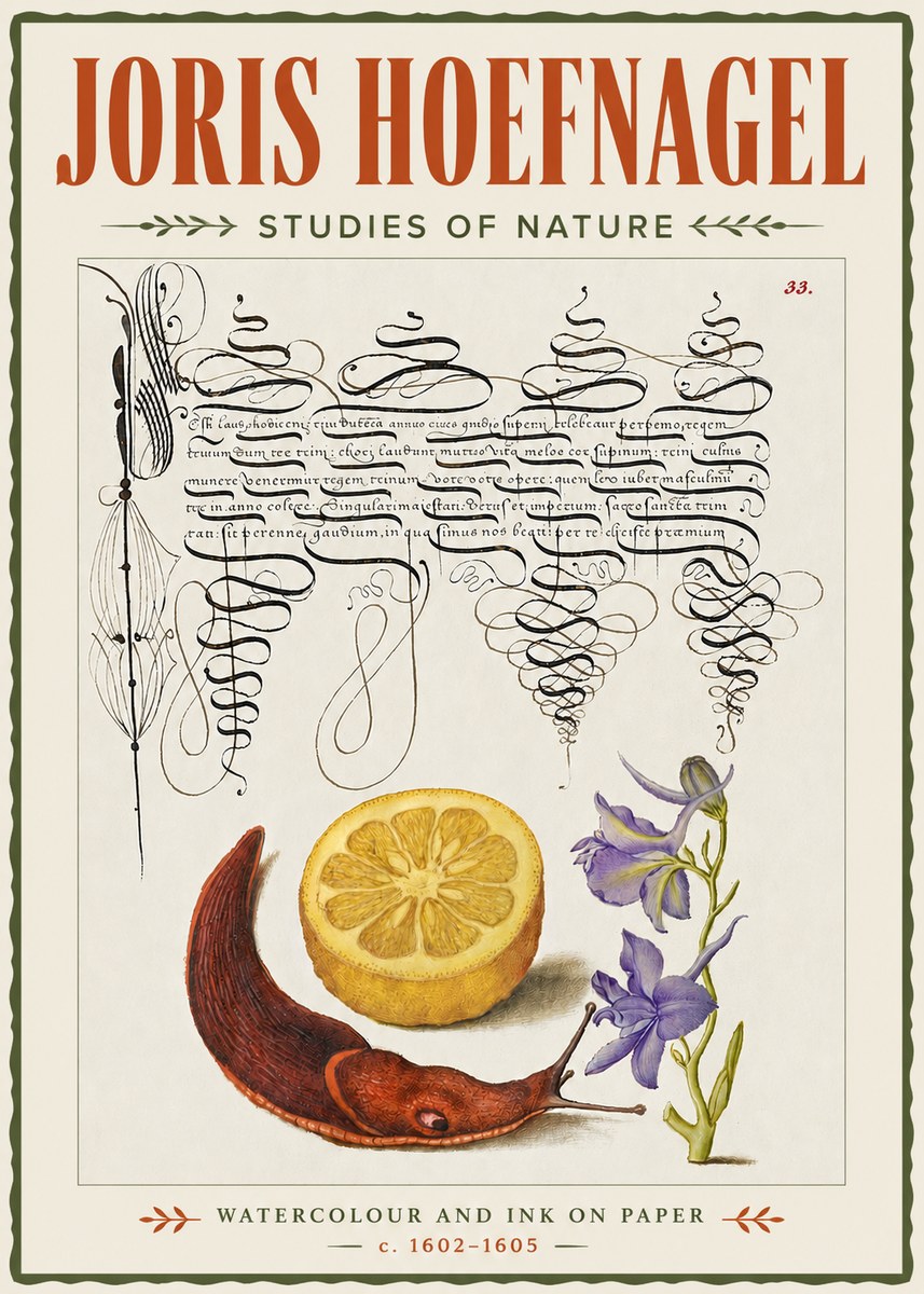 Joris Hoefnagel Studies of Nature No4 - Juliste