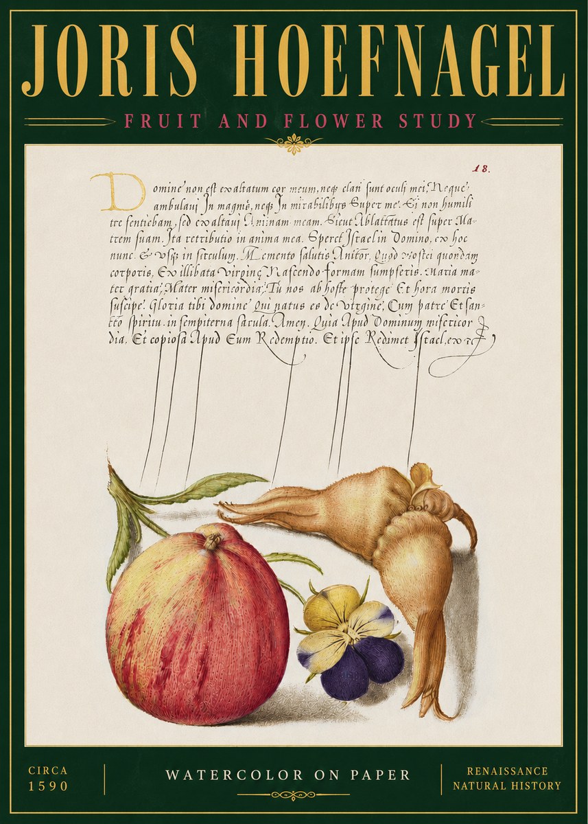 Joris Hoefnagel Fruit and Flower Study No4 - Juliste