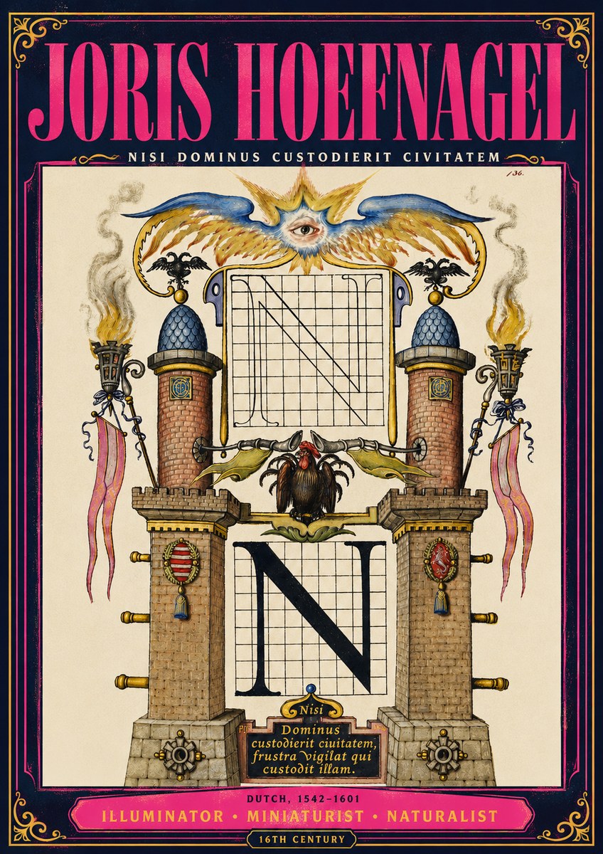 Joris Hoefnagel The Letter N No4 - Juliste