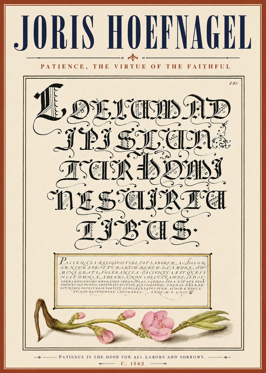 Joris Hoefnagel Calligraphic Alphabet from a Book of Lettering No6 - Juliste