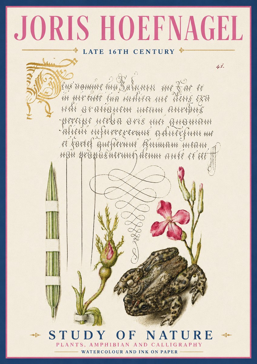 Joris Hoefnagel Study of Nature I No5 - Juliste