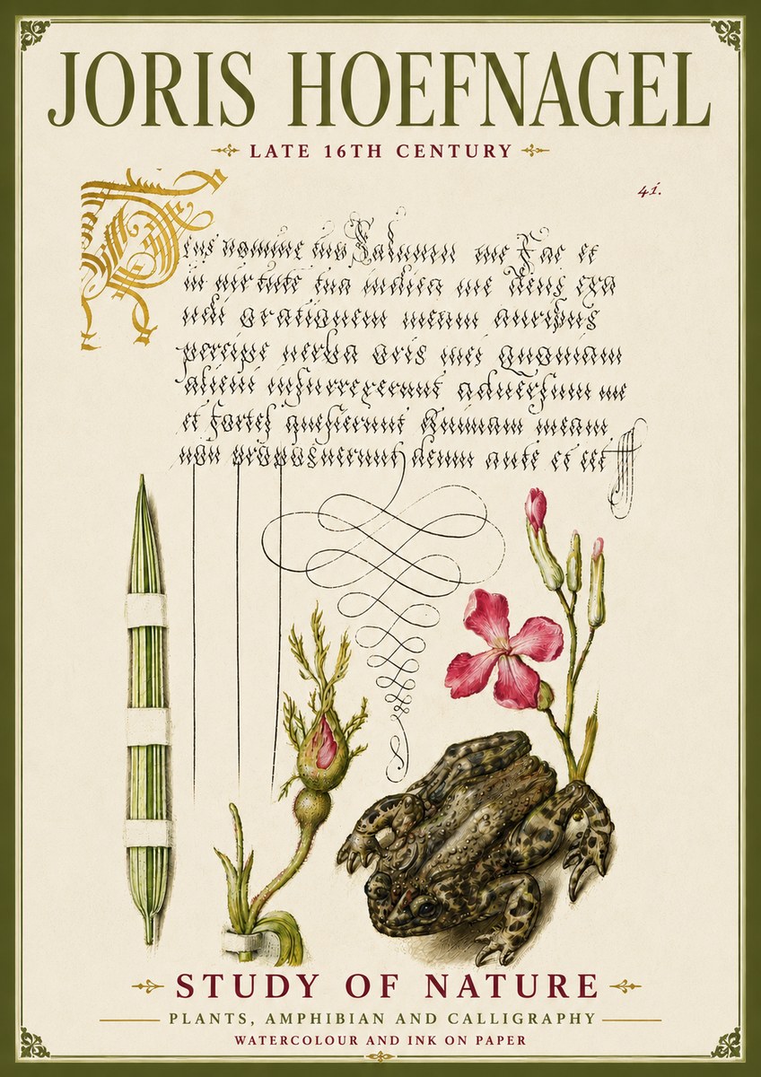 Joris Hoefnagel Study of Nature I No6 - Juliste
