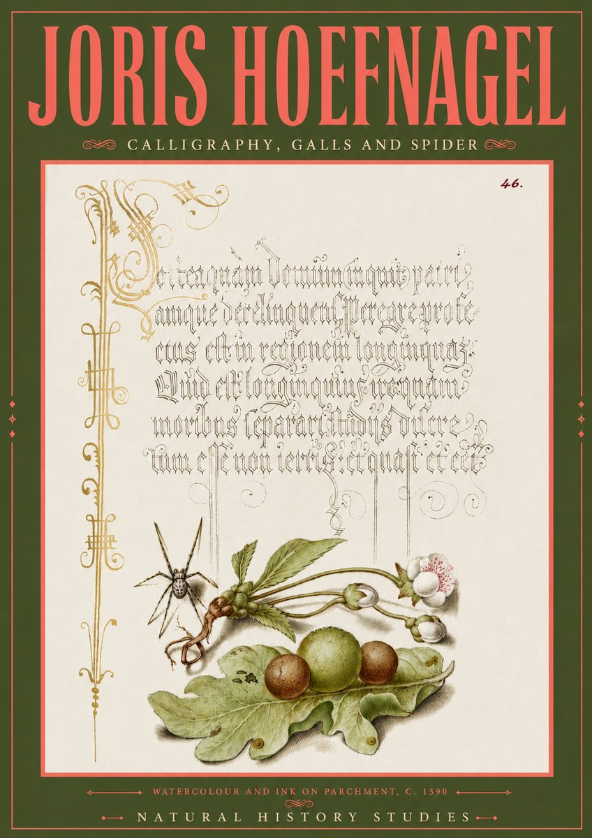Joris Hoefnagel Plant with Galls and Insect No6 - Juliste