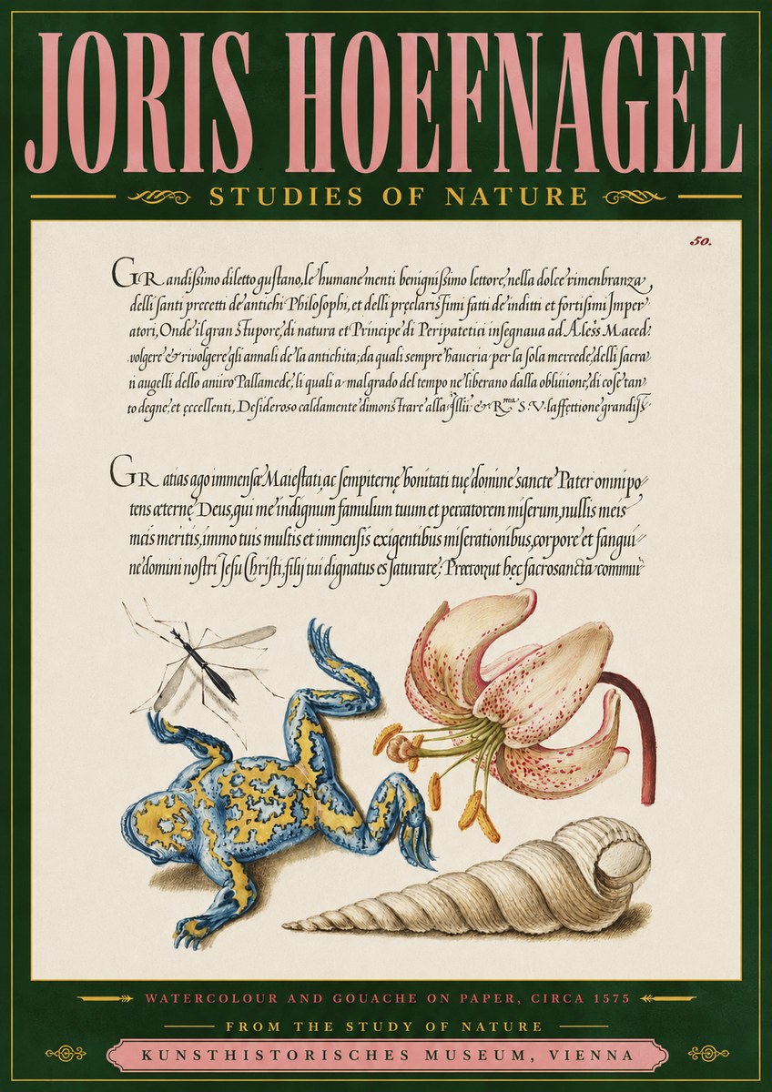 Joris Hoefnagel From the Study of Nature No4 - Juliste