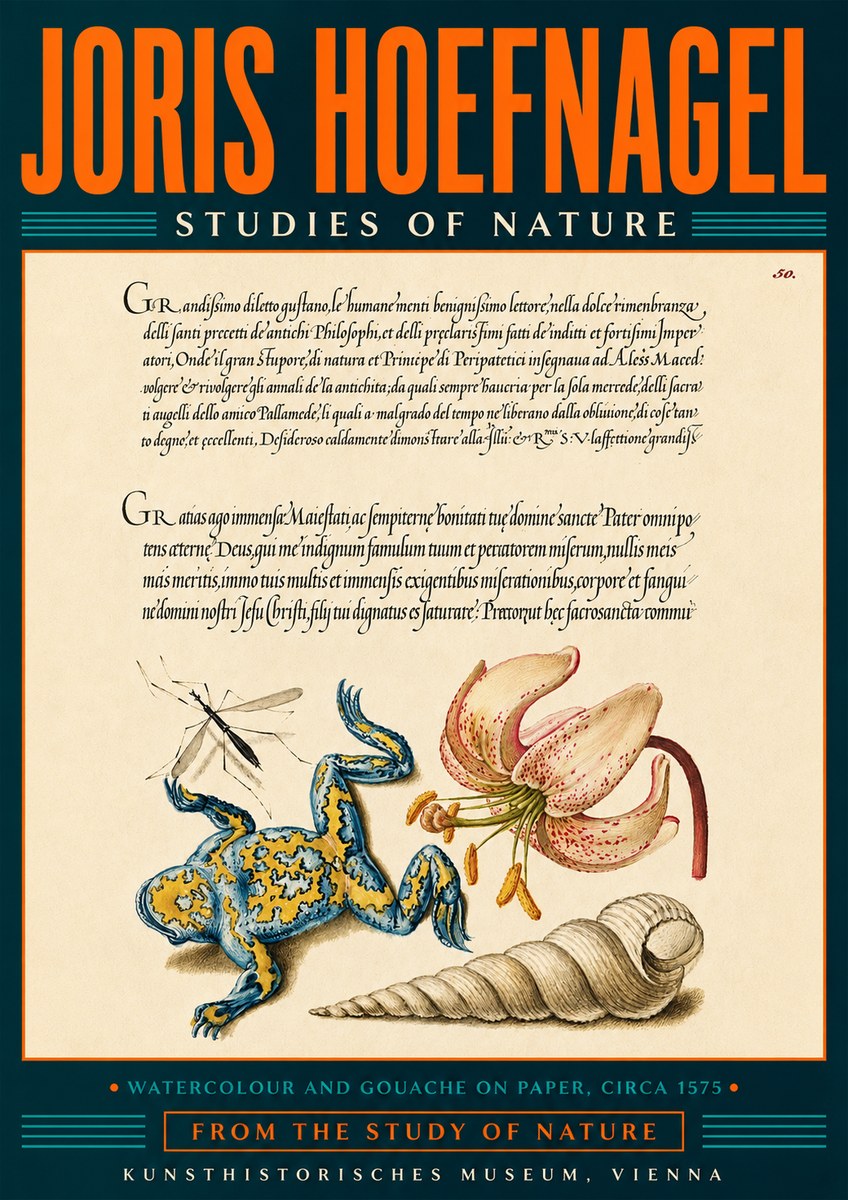 Joris Hoefnagel From the Study of Nature No5 - Juliste