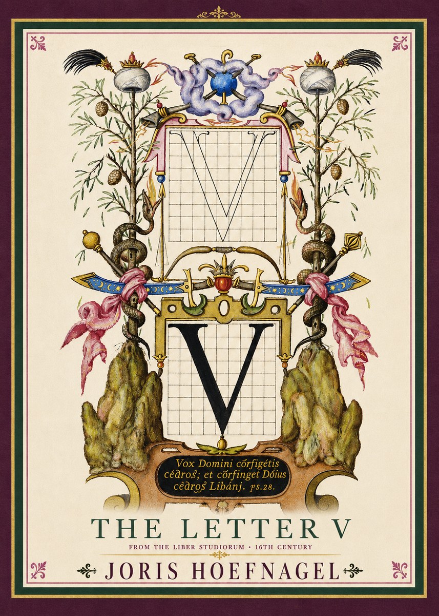 Joris Hoefnagel The Letter V No4 - Juliste