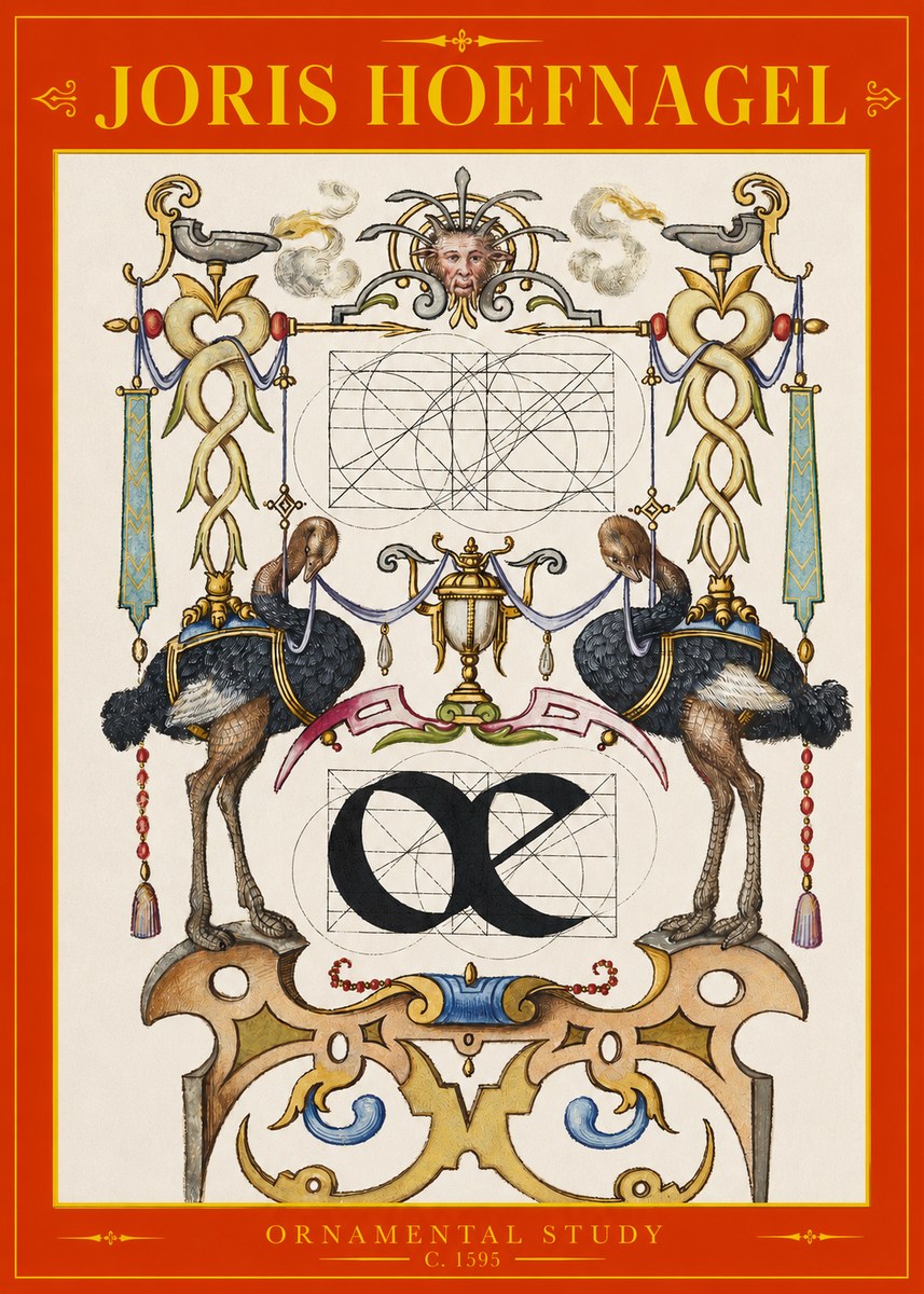Joris Hoefnagel Ornamental Study I No2 - Juliste