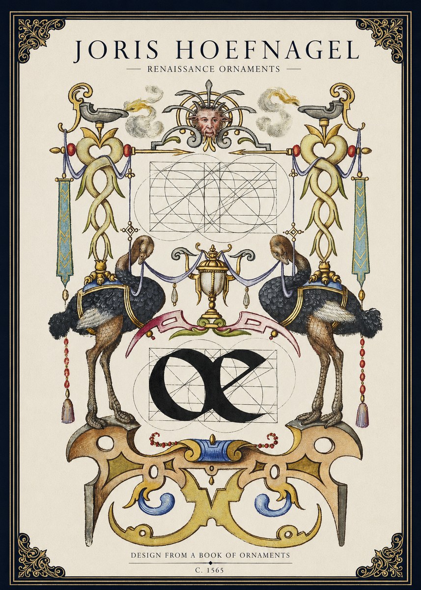 Joris Hoefnagel Ornamental Study I No3 - Juliste