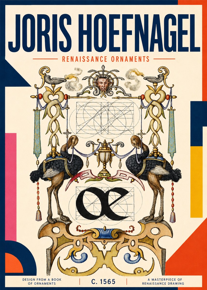 Joris Hoefnagel Ornamental Study I No6 - Juliste