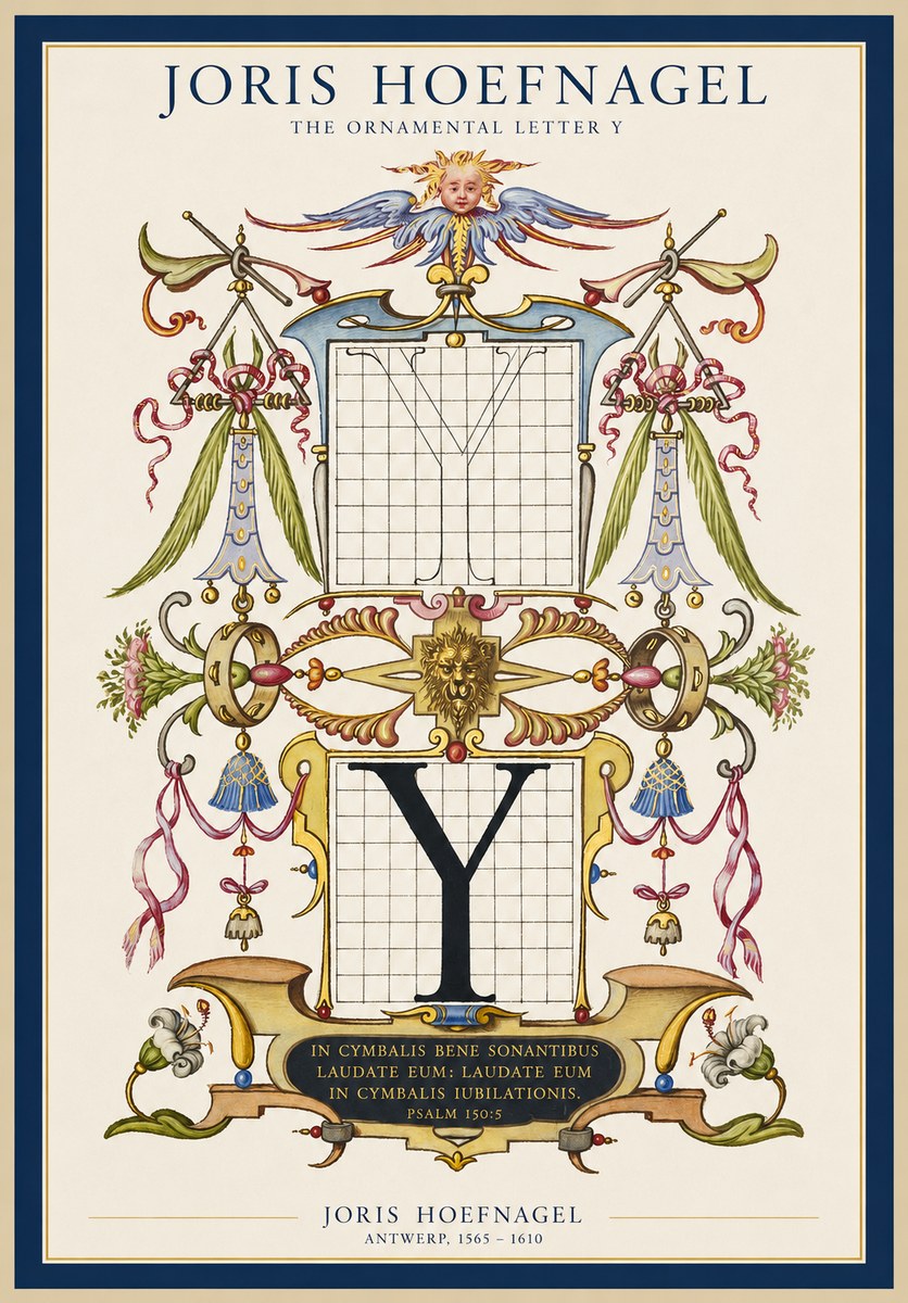 Joris Hoefnagel The Ornamental Letter Y No1 - Juliste