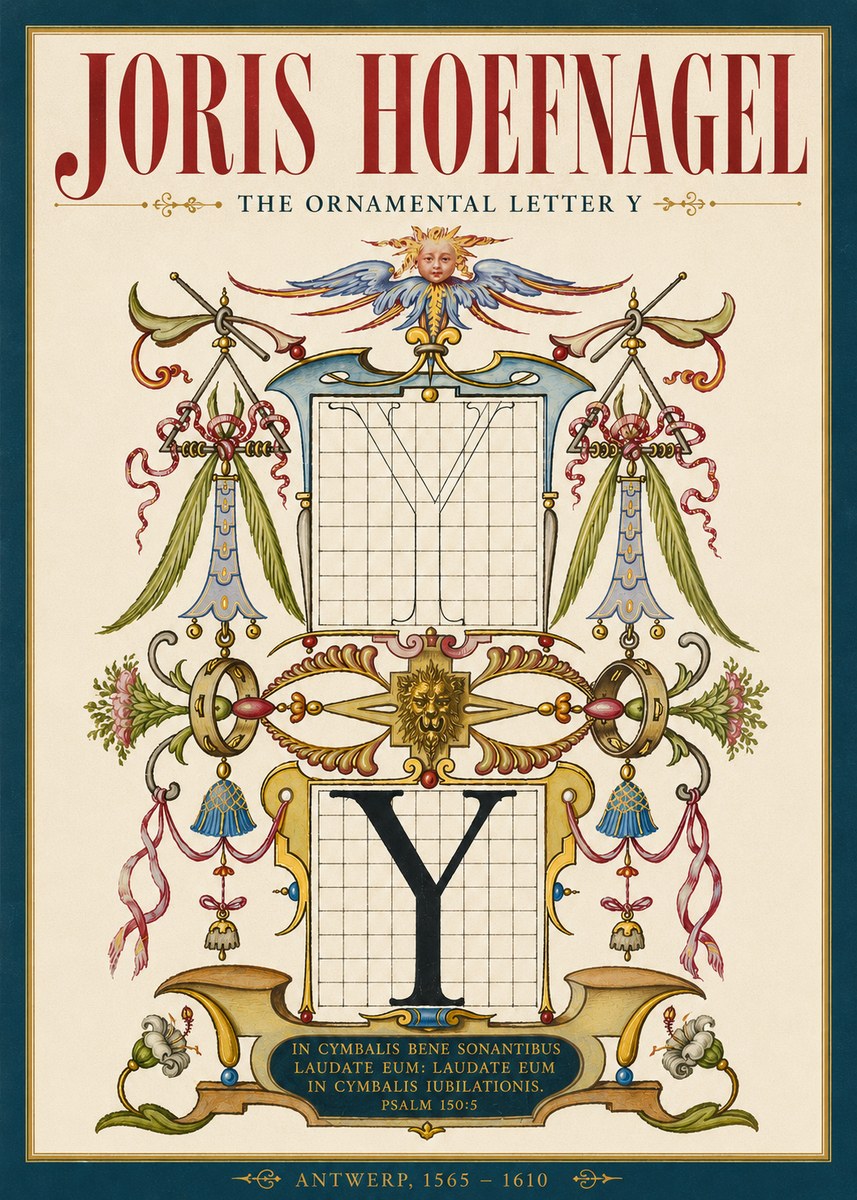 Joris Hoefnagel The Ornamental Letter Y No4 - Juliste