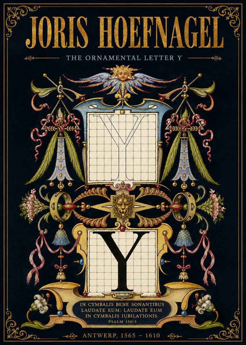 Joris Hoefnagel The Ornamental Letter Y No6 - Juliste