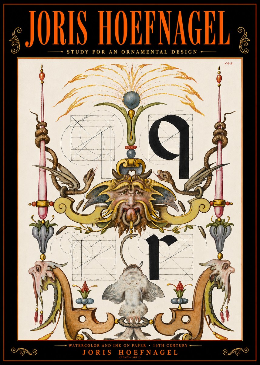 Joris Hoefnagel Ornamental Design I No5 - Juliste