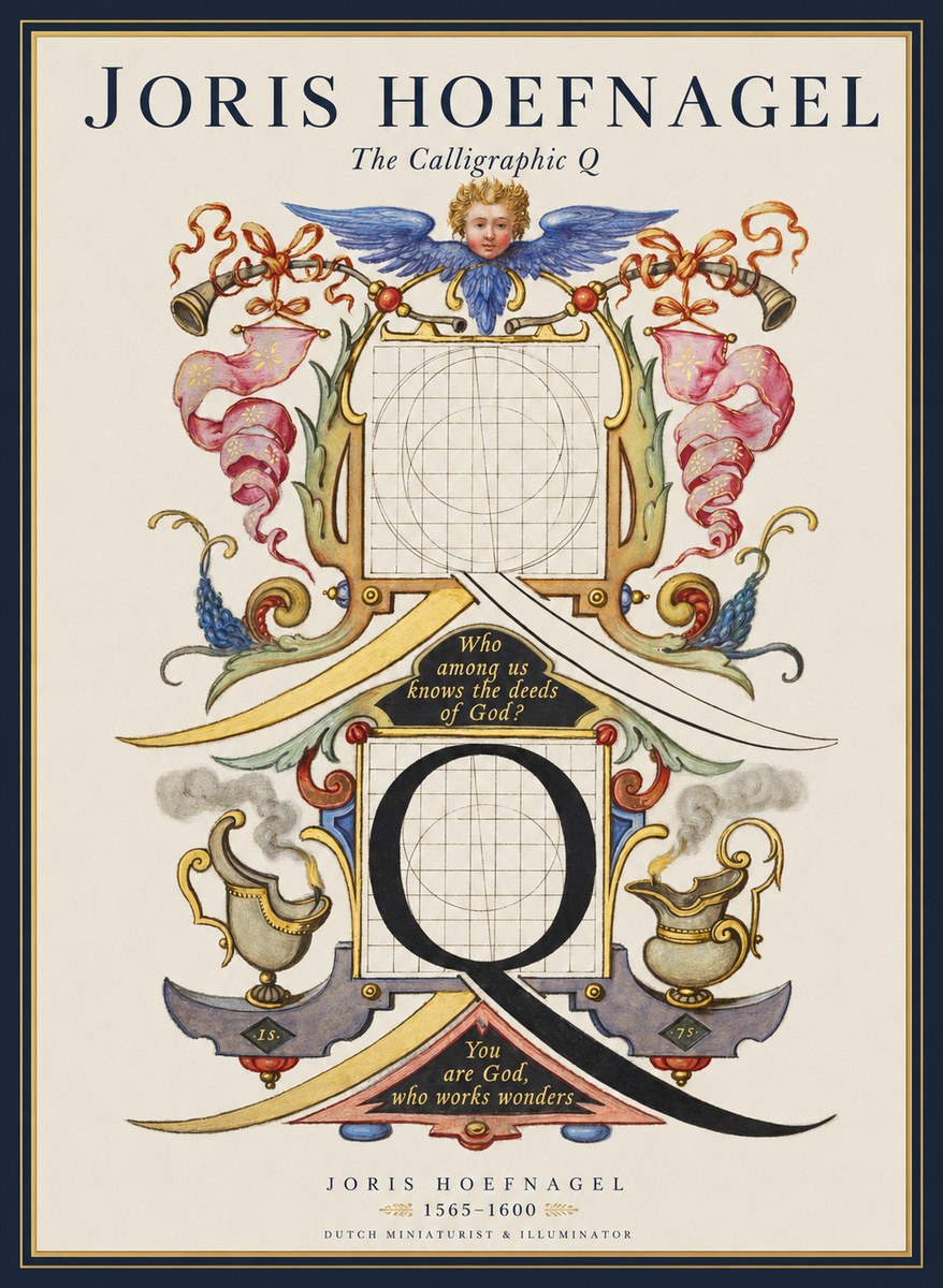 Joris Hoefnagel The Calligraphic Q No1 - Juliste