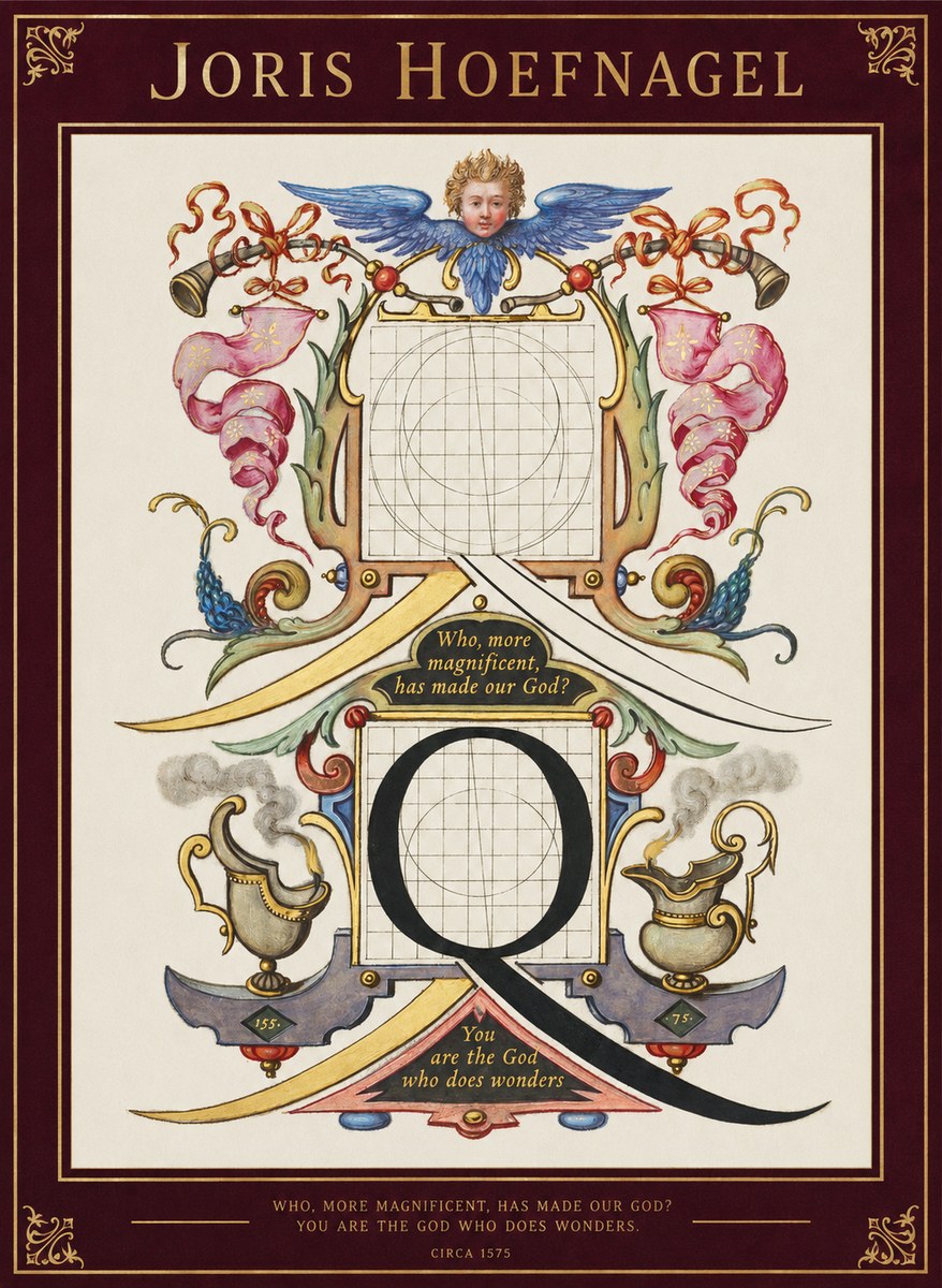 Joris Hoefnagel The Calligraphic Q No2 - Juliste