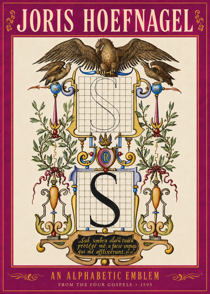 Joris Hoefnagel An Alphabetic Emblem from the Four Gospels No5 - Juliste