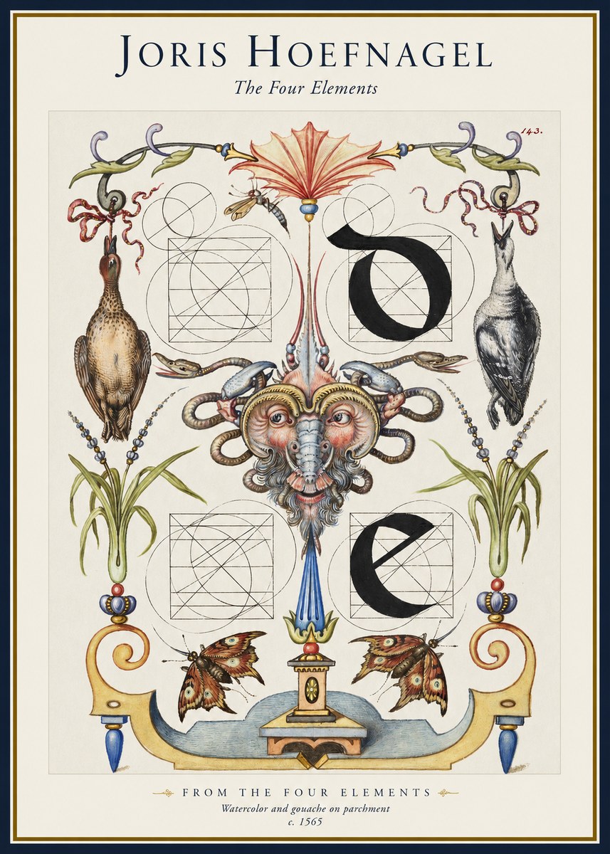 Joris Hoefnagel Ornamental Composition No5 - Juliste