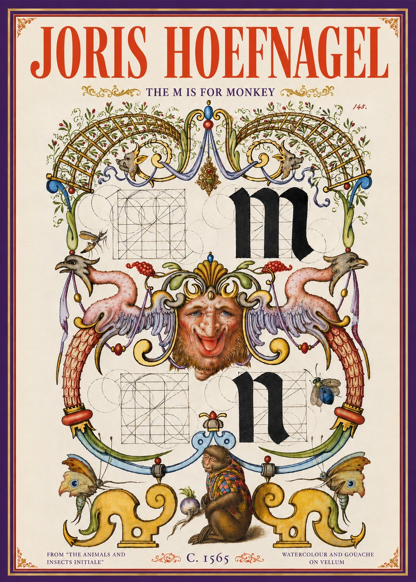 Joris Hoefnagel Grotesques and Ornaments No6 - Juliste
