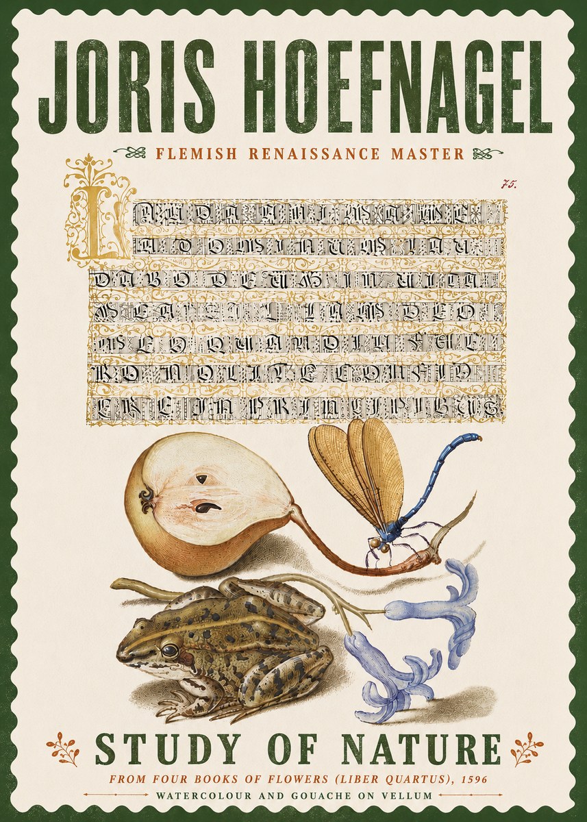 Joris Hoefnagel Study of Nature II No6 - Juliste