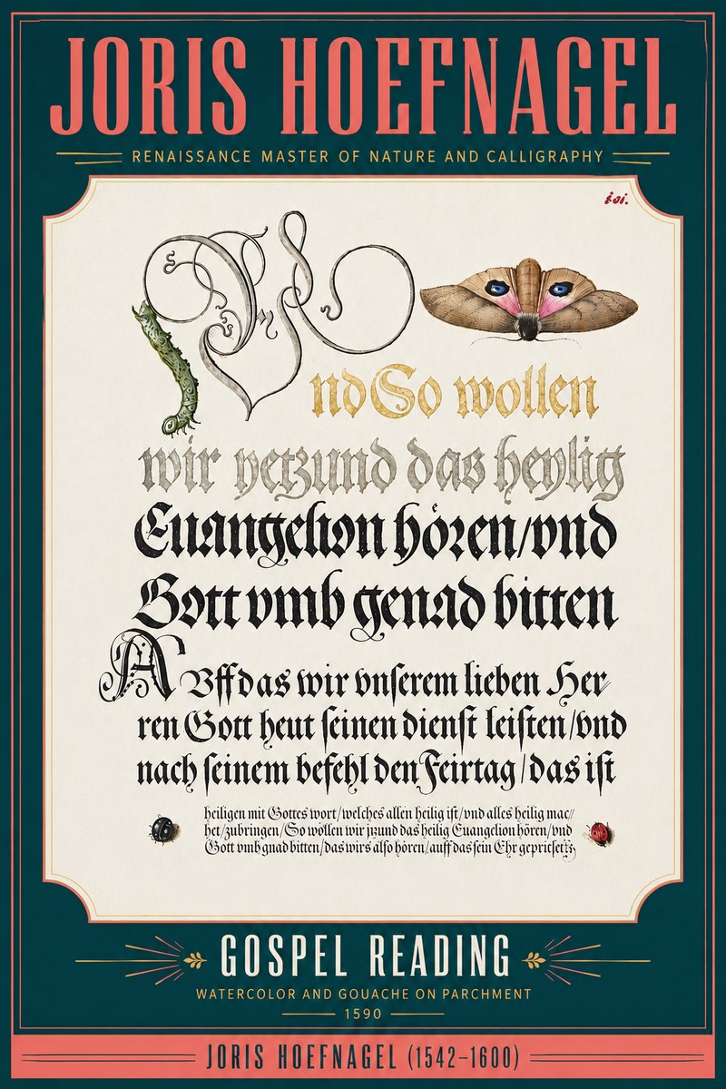Joris Hoefnagel Gospel Reading No5 - Juliste