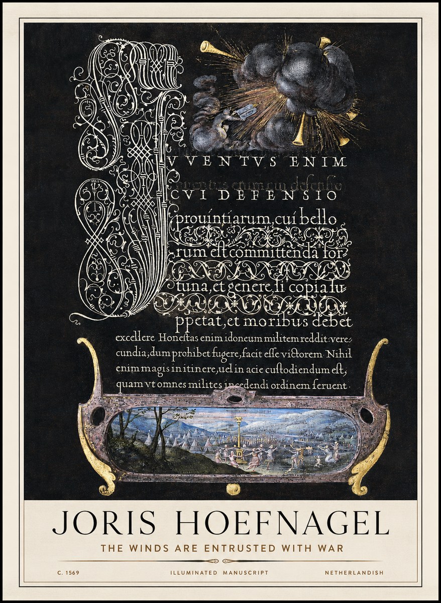 Joris Hoefnagel The Winds Are Entrusted with War No1 - Juliste