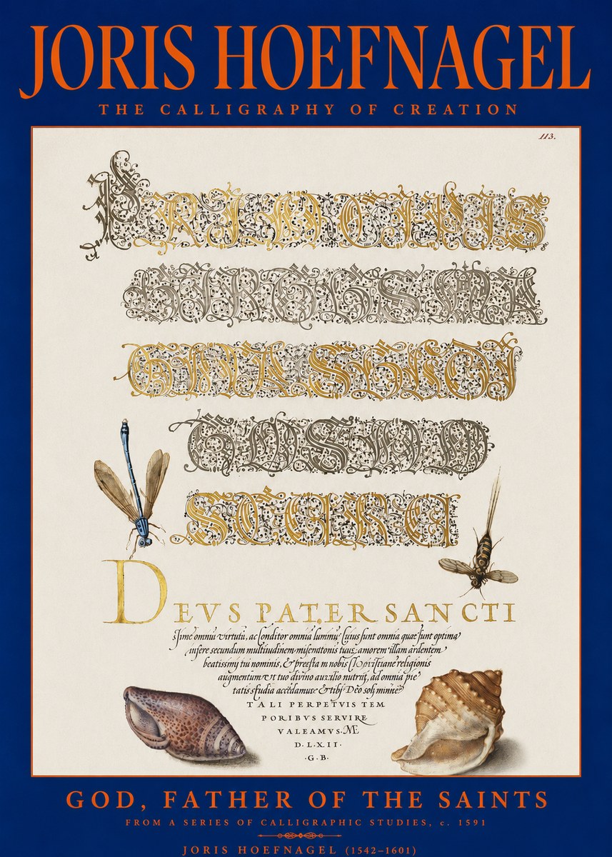 Joris Hoefnagel Praise Be to God the Father No3 - Juliste