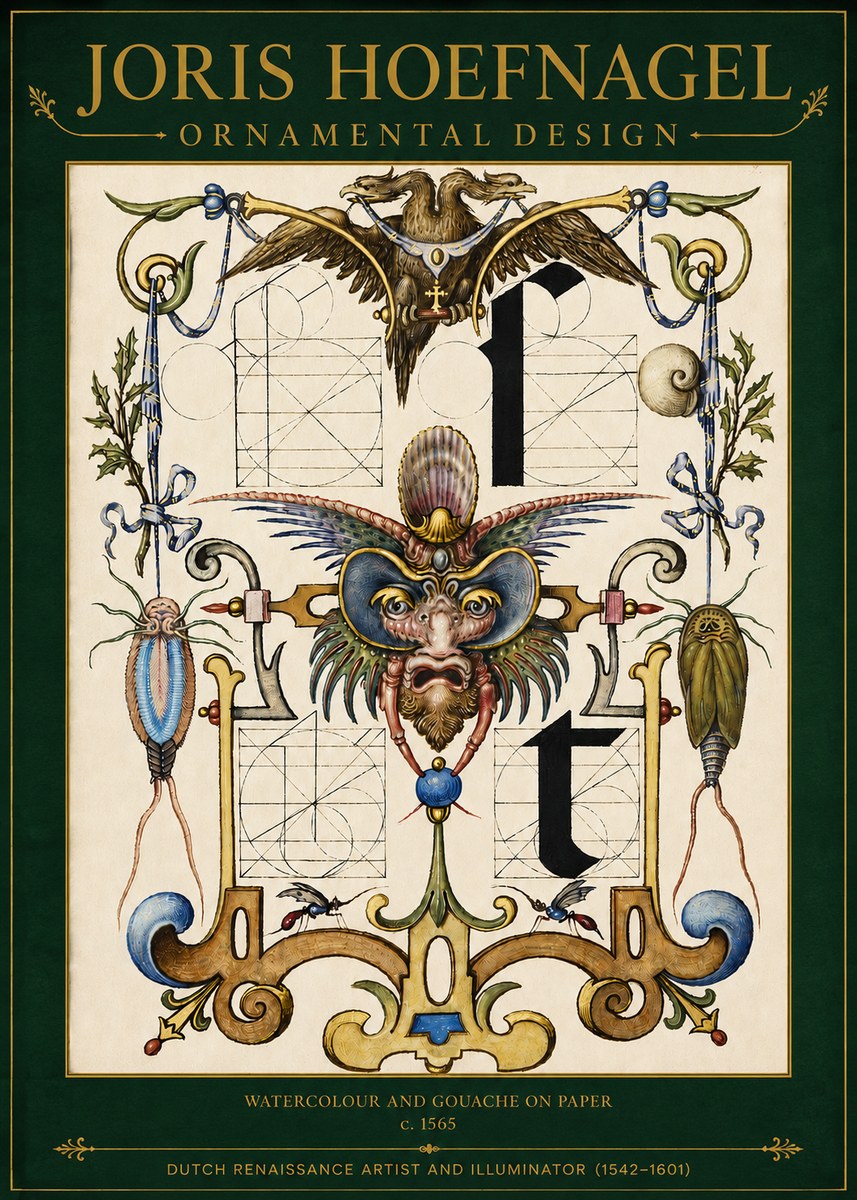 Joris Hoefnagel Ornamental Design II No3 - Juliste