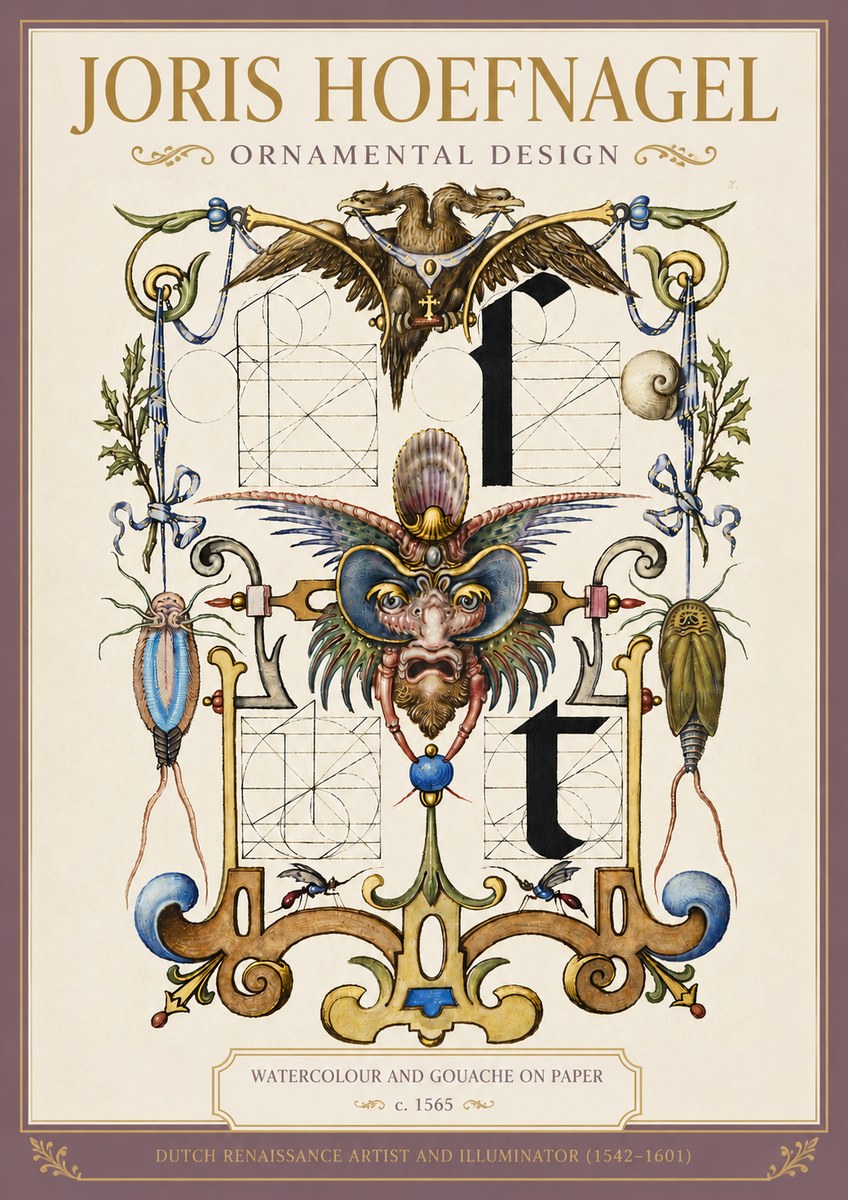 Joris Hoefnagel Ornamental Design II No4 - Juliste
