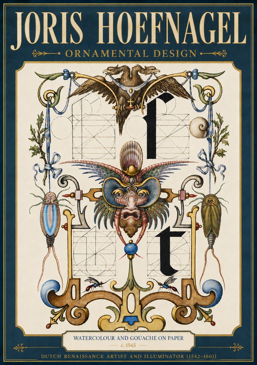 Joris Hoefnagel Ornamental Design II No6 - Juliste