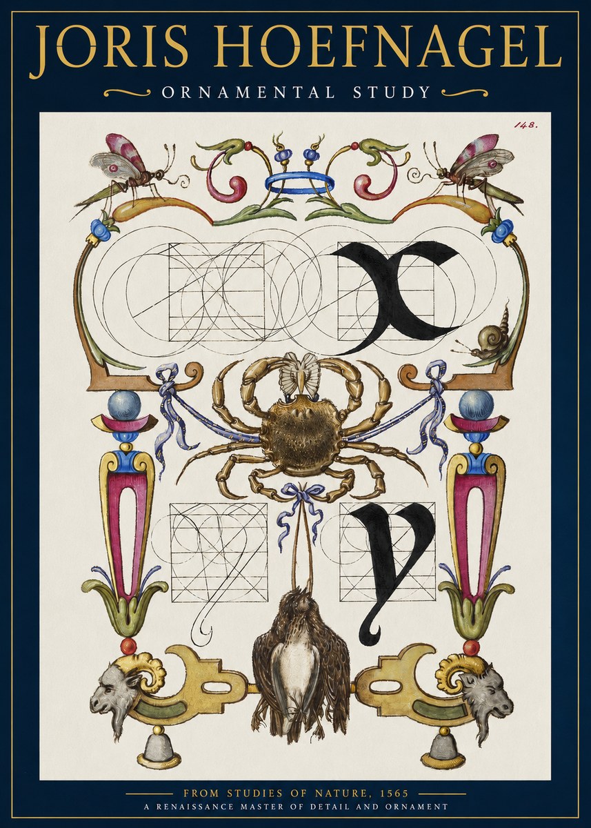 Joris Hoefnagel Ornamental Study II No2 - Juliste