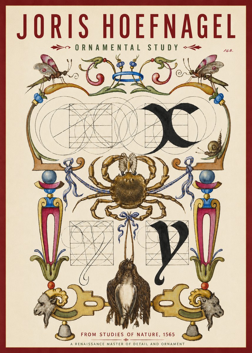Joris Hoefnagel Ornamental Study II No3 - Juliste