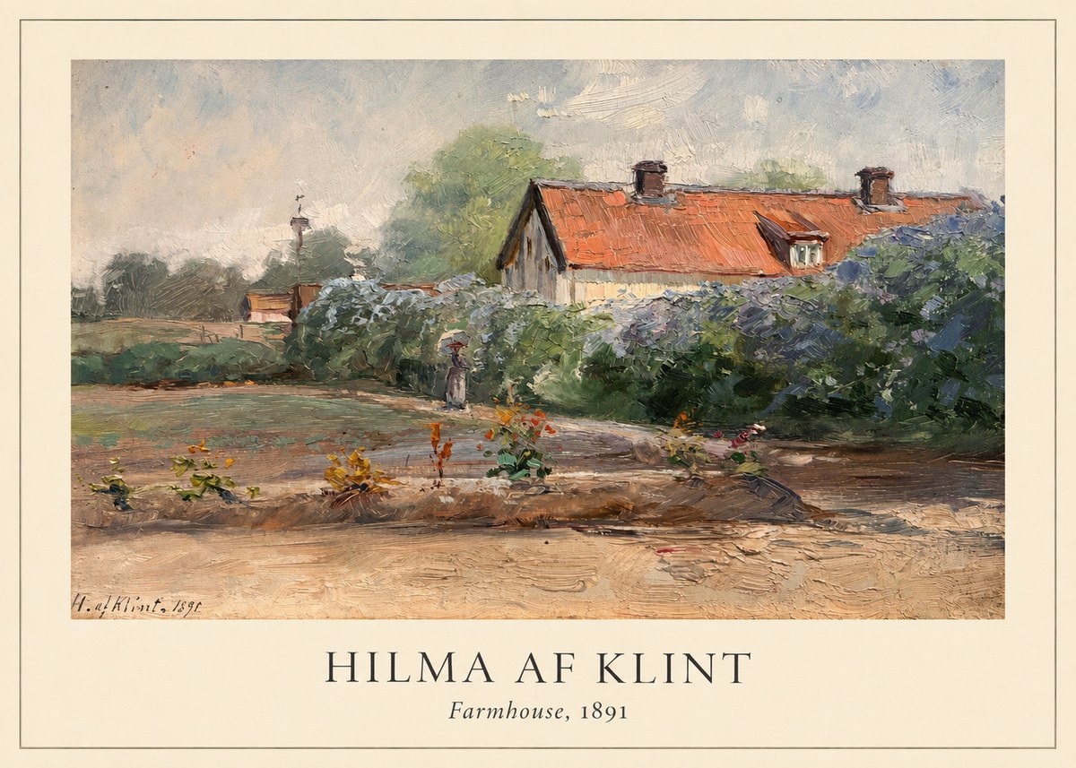 Hilma af Klint Farmhouse, 1891 No1 - Juliste