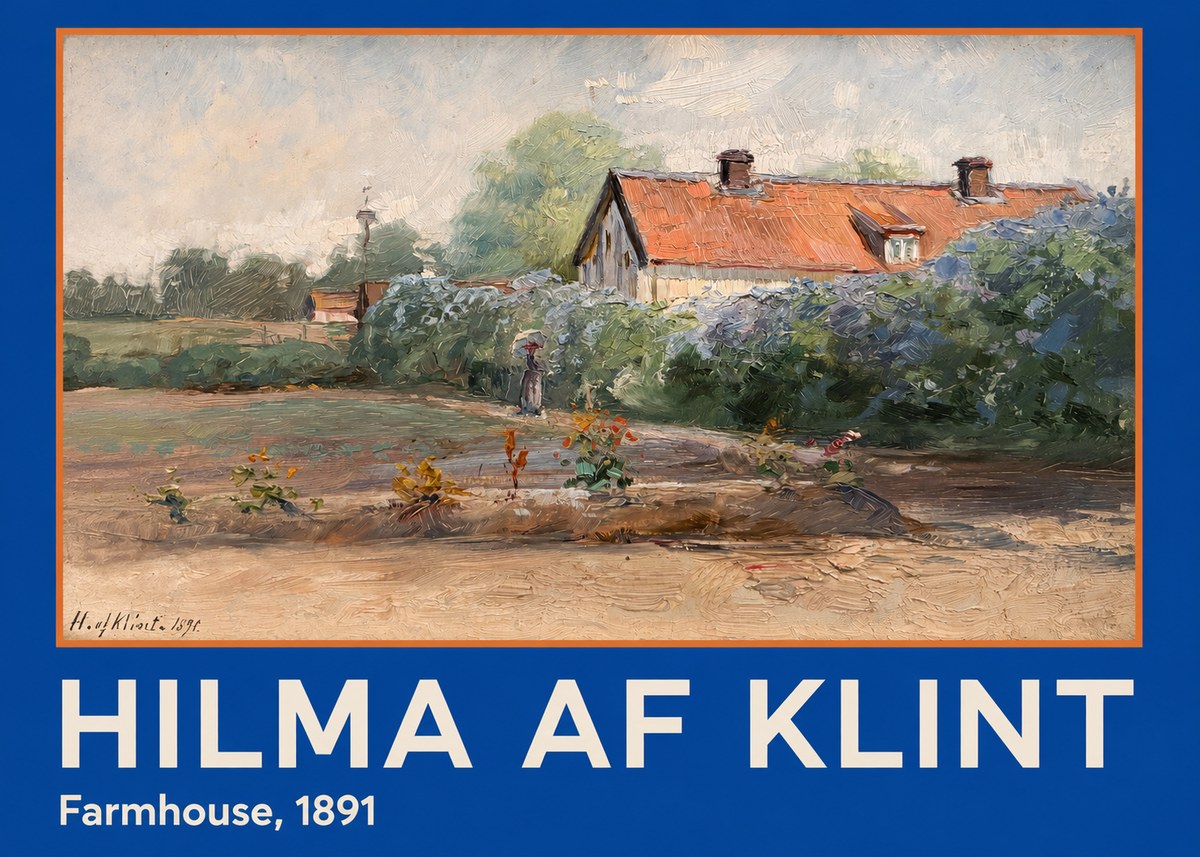 Hilma af Klint Farmhouse, 1891 No2 - Juliste