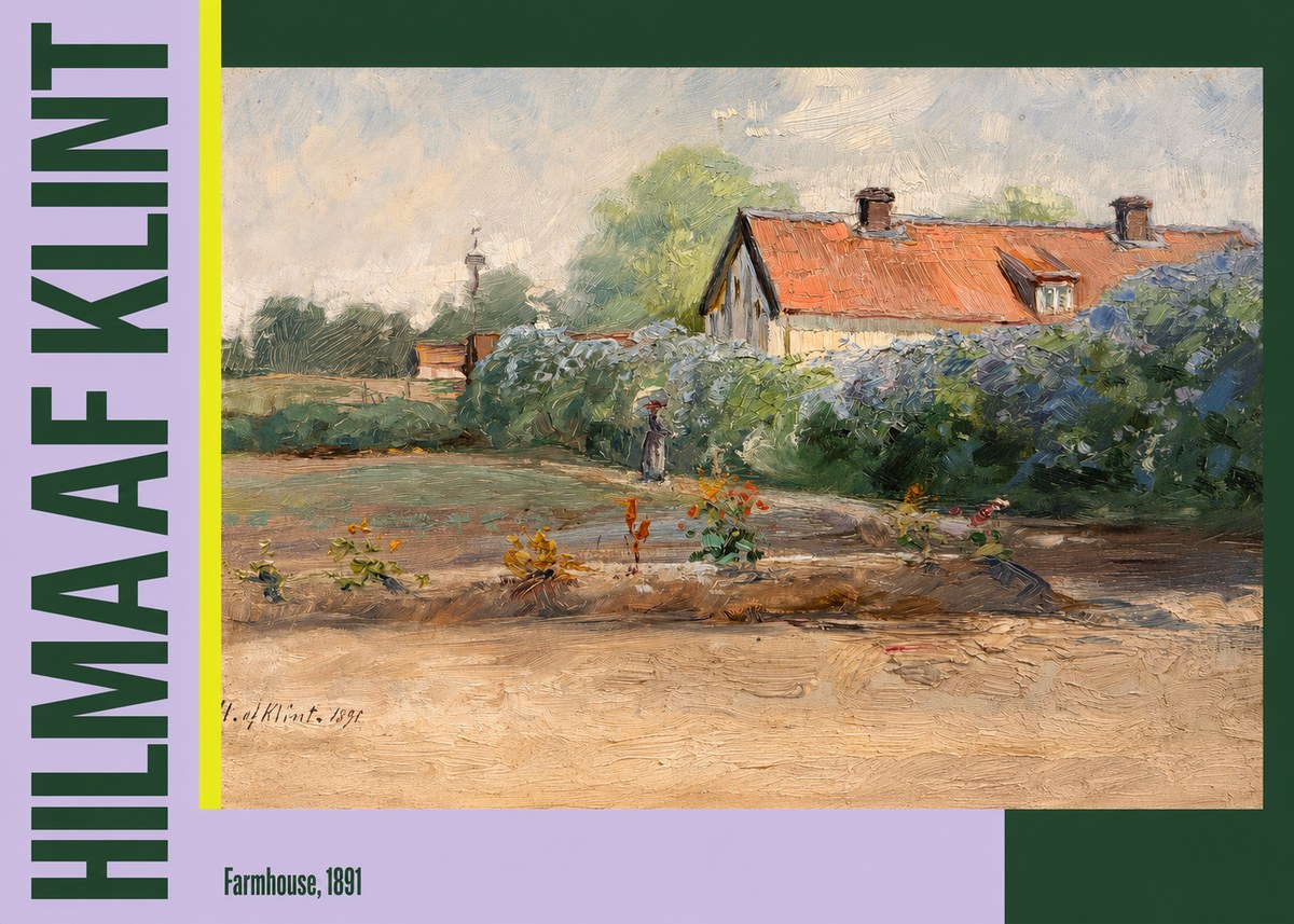 Hilma af Klint Farmhouse, 1891 No3 - Juliste