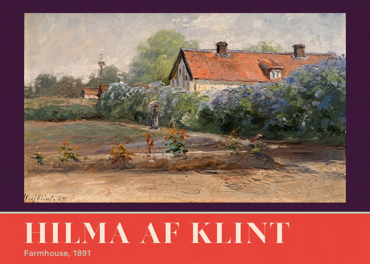 Hilma af Klint Farmhouse, 1891 No6 - Juliste