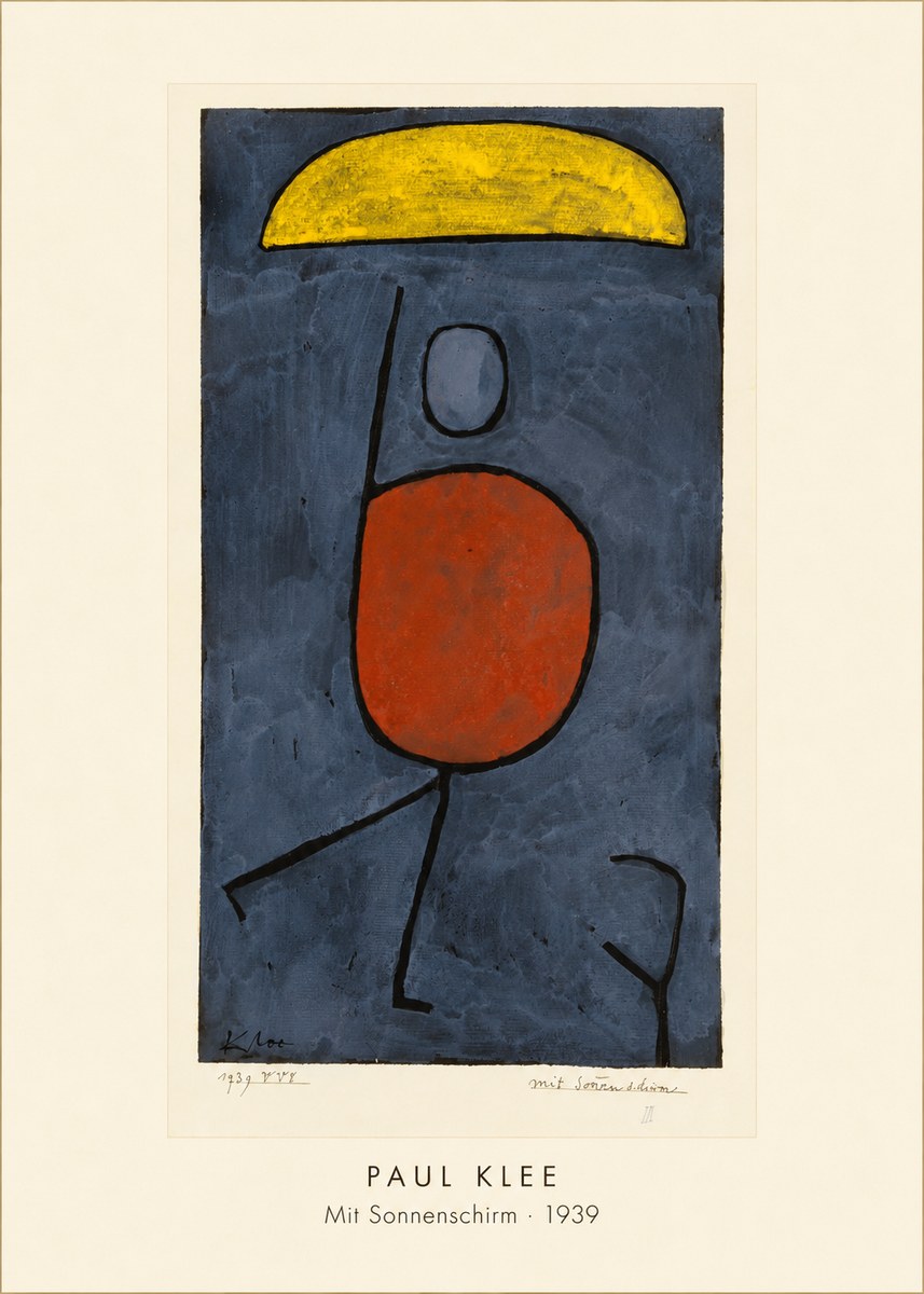 Paul Klee Mit Sonnenschirm No4 - Juliste