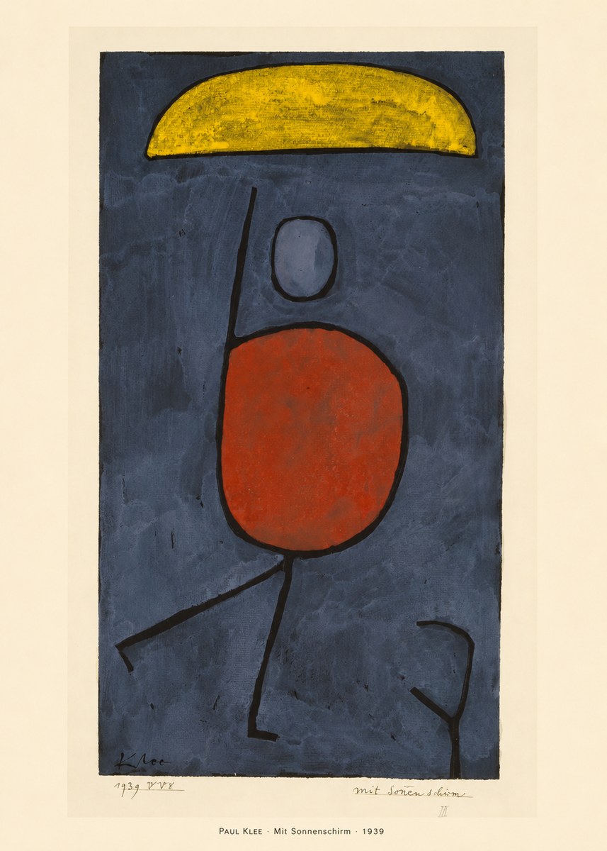 Paul Klee Mit Sonnenschirm No5 - Juliste