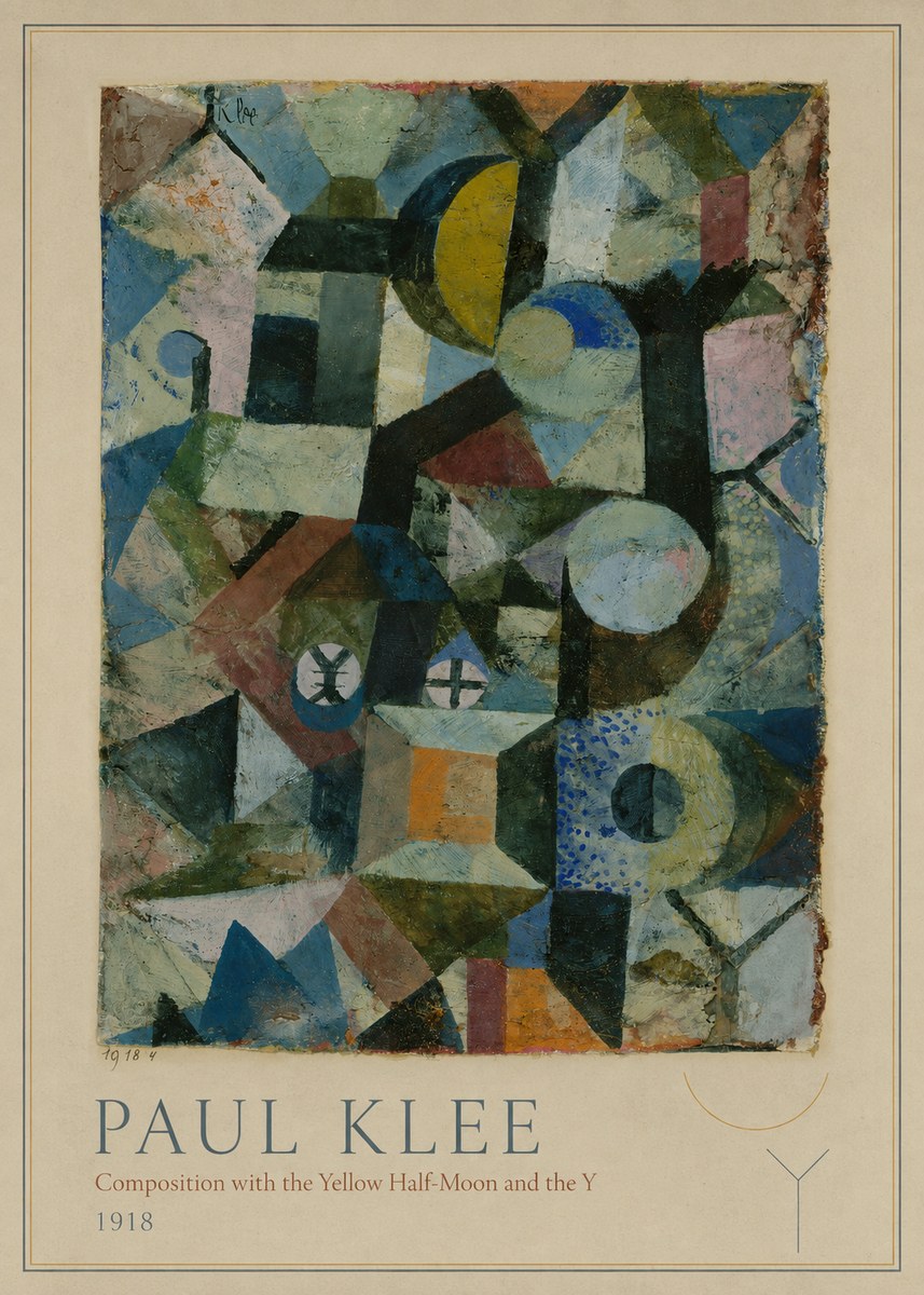 Paul Klee Composition with the Yellow Half-moon and the Y No2 - Juliste