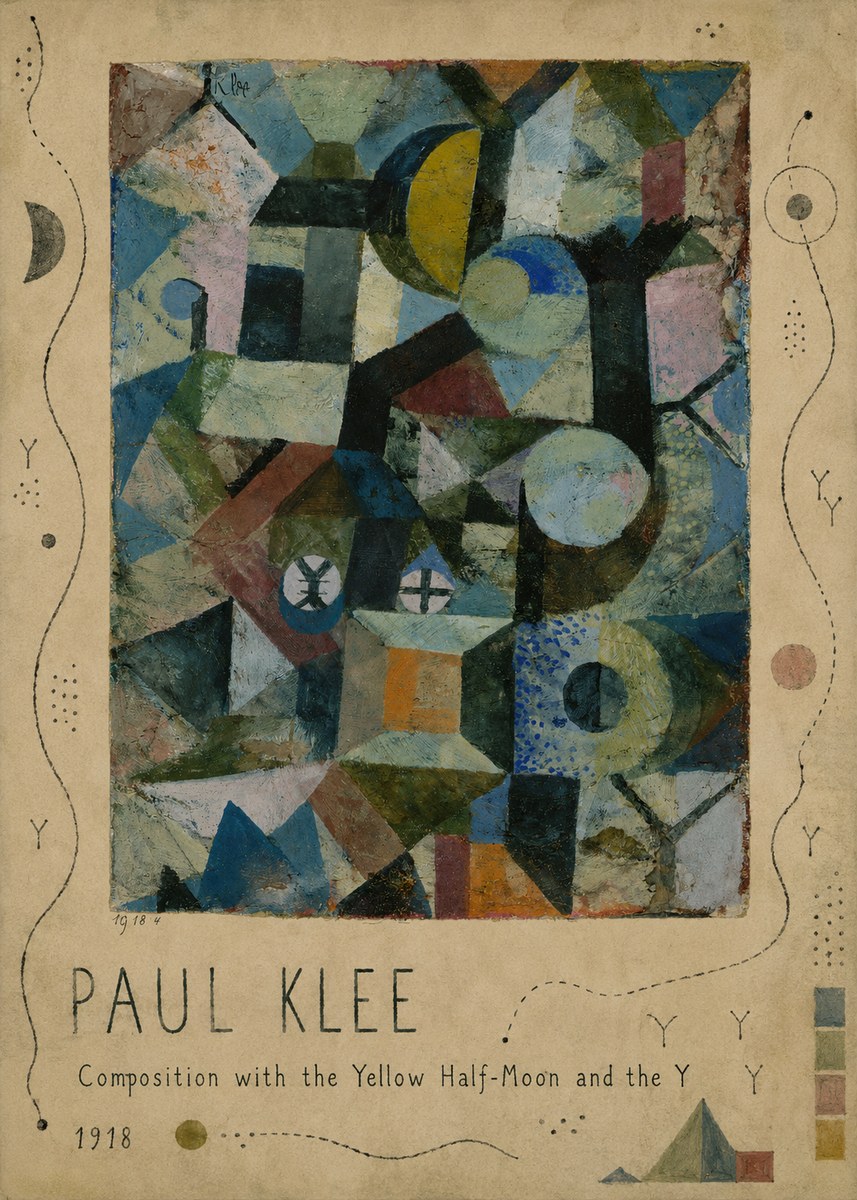 Paul Klee Composition with the Yellow Half-moon and the Y No4 - Juliste